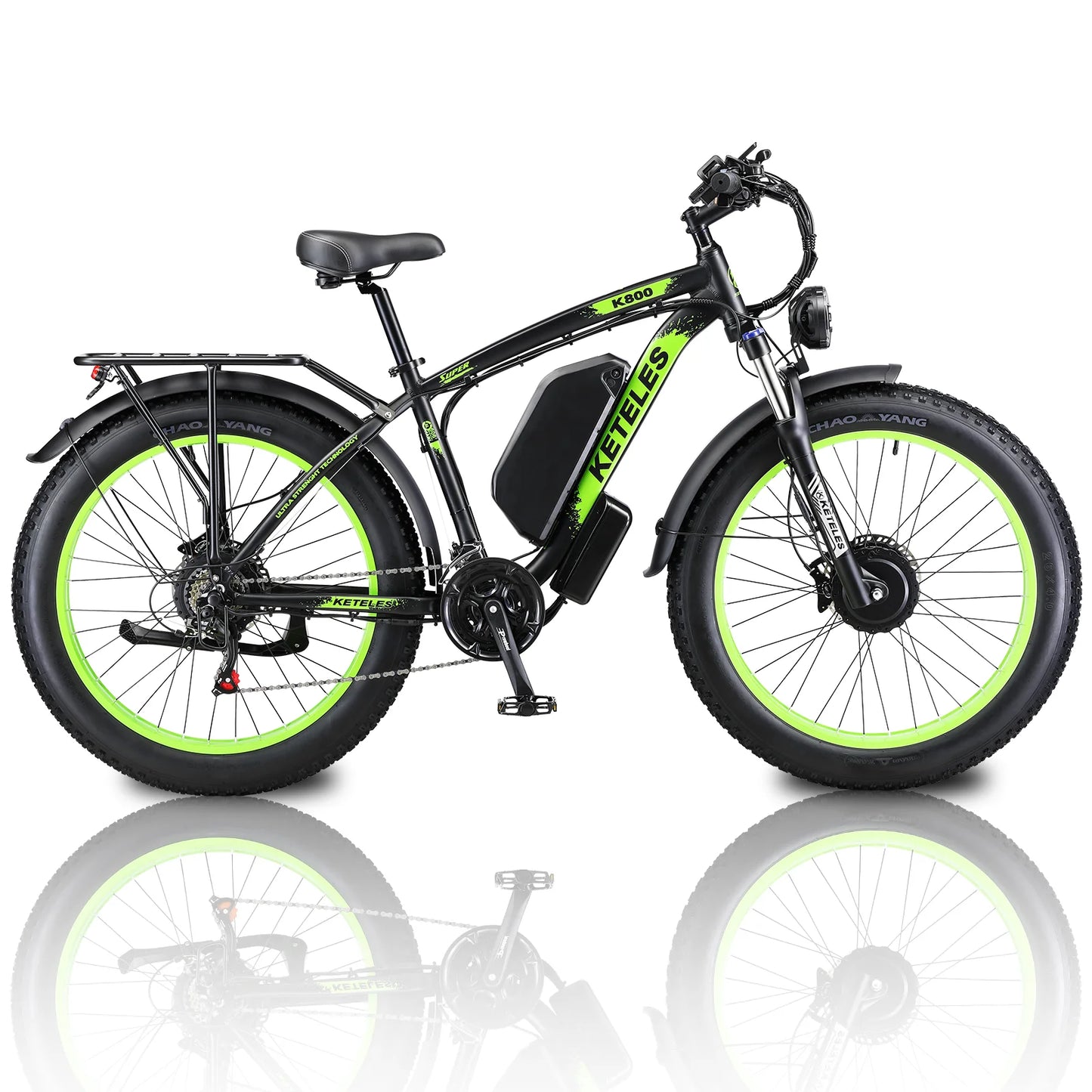 KETELES 2000W Dual Motor K800 Electric Bicycle For Adults Mountain Fat Bike 23ah Lithium Battery 48V Electric Hybrid Bike