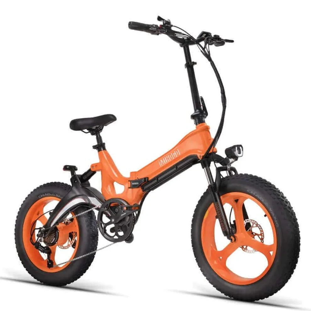 Mihogo Folding Electric Bike, Top 25 Mph, Max Range 40 Mile, 750W Motor, 48V 12.8Ah Battery,Max Load 550Ibs，Commuter Car