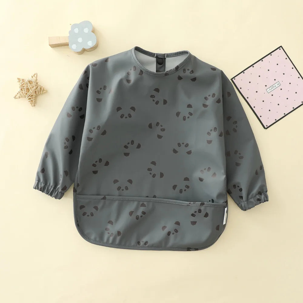 Children's Waterproof Anti-dress Bib Baby Eating Bib Super Soft Waterproof Baby Rice Pocket To Prevent Dirty Feeding