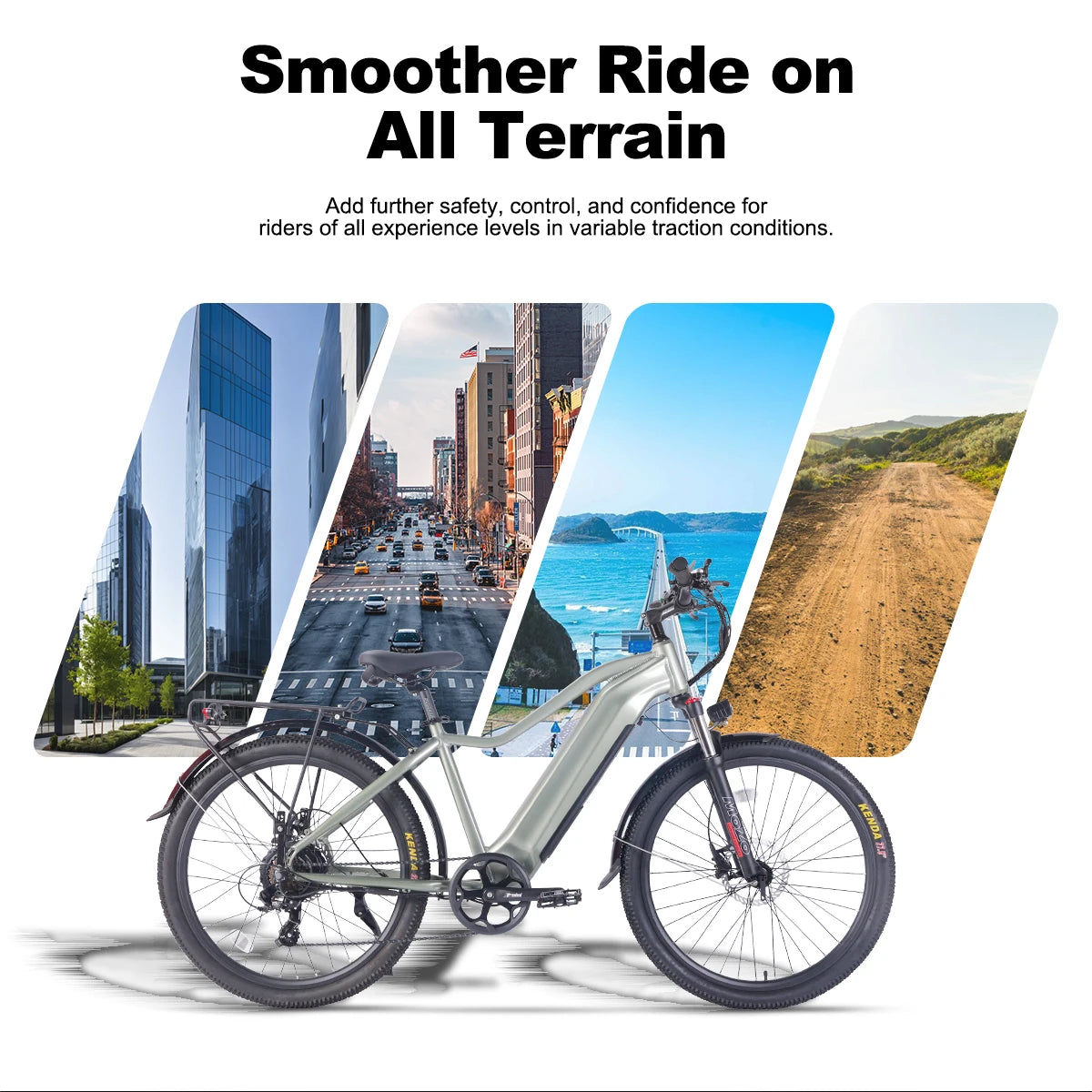 MTB EBike for Adults, 27.5 inch Electric Mountain Bicycle with Hidden Battery, 1400W Peak 48V Motor,15.6 ah Li-ion e bike