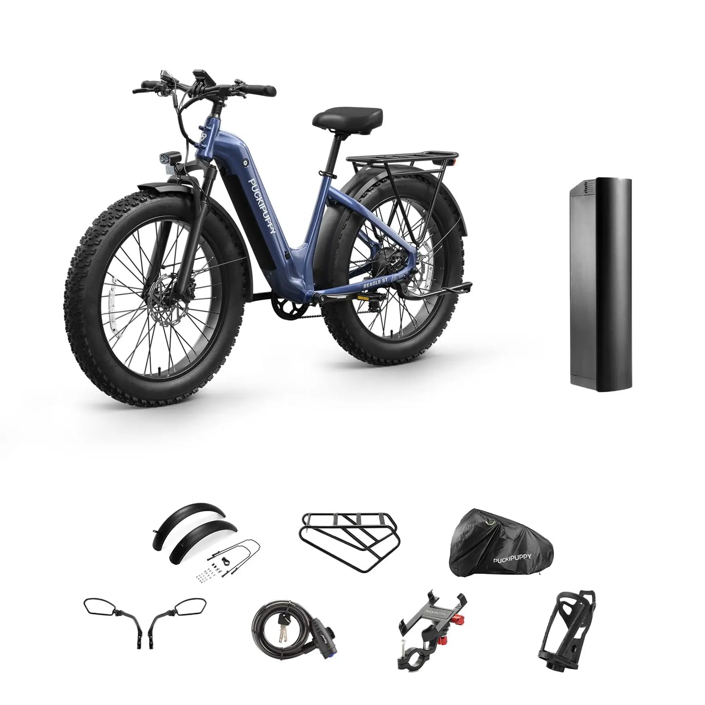 PUCKIPUPPY Beagle ST Electric Bike For Adults With Luxury Accessory Pack And Extra Batteries Electric Mountain Hunting EBike