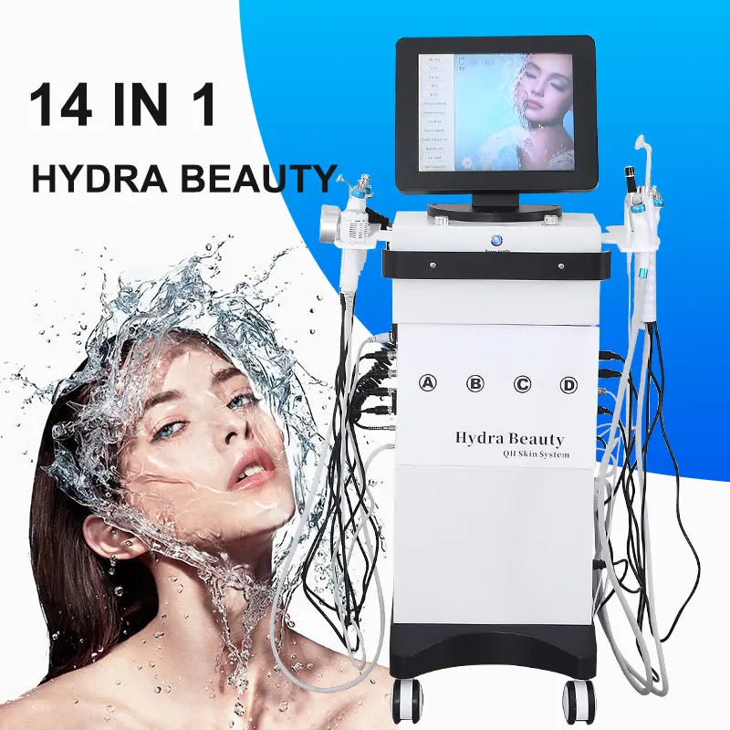 NEW EST 14 in 1 Women Aesthetic Beauty Equipment Bubble Oxygenation Scrubber Facial Machine