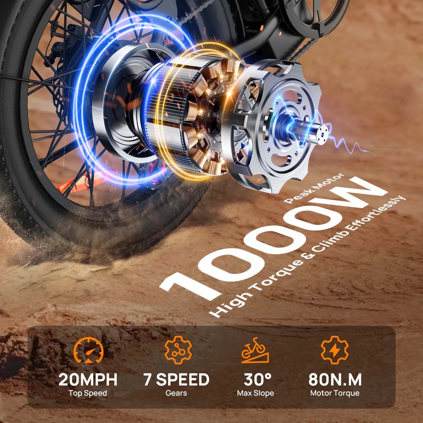 URLIFE E20 adult E-bike 250W 48V 13Ah battery commute Electric Bike,20-inch Fat Tire city ebike