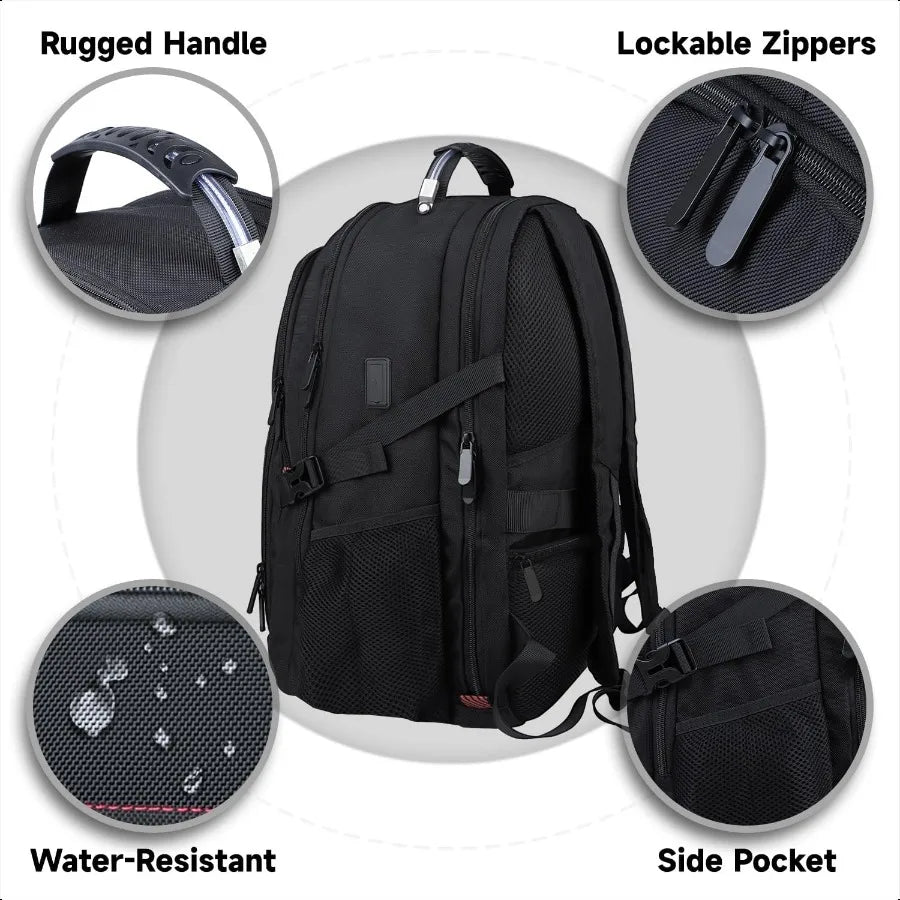 50L Travel Backpack Extra Large Backpack Laptop Backpack for Men big Backpack Water Resistant TSA Appd Busin Work College Schoo