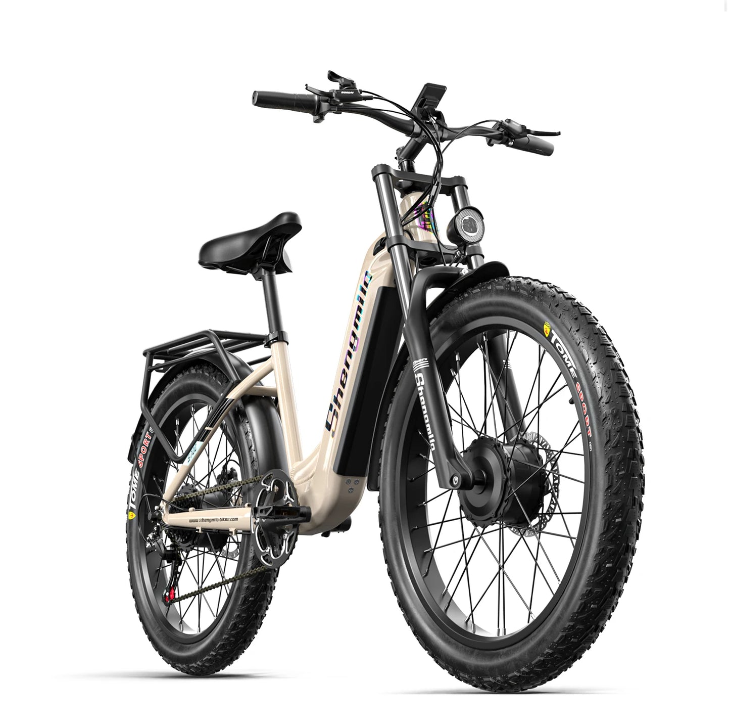 Shengmilo S700 Adult Journey Ebike 2000W 48V 17.5Ah Hydraulic Disc Brakes Electric Bicycle 26*3.0" Tire Mountain Electric Bike