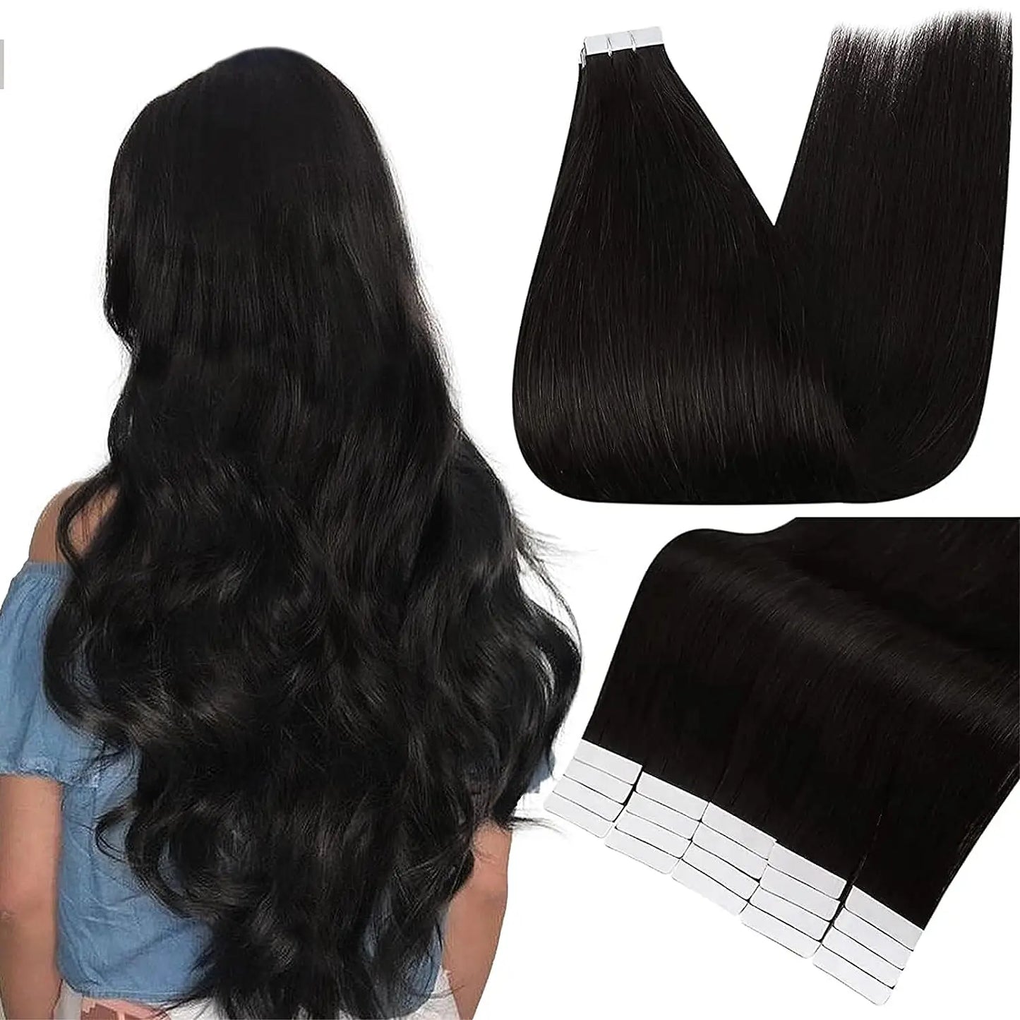 Full Shine Tape In 100% Remy Human Hair Straight Double Sided Blonde Comfortable Silky Natural Tape ins For Women