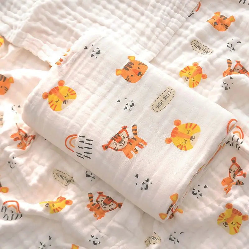 Baby bath towel, cotton four layer gauze, high-density baby product, newborn children's blanket towel, wrapped in newborn duvet