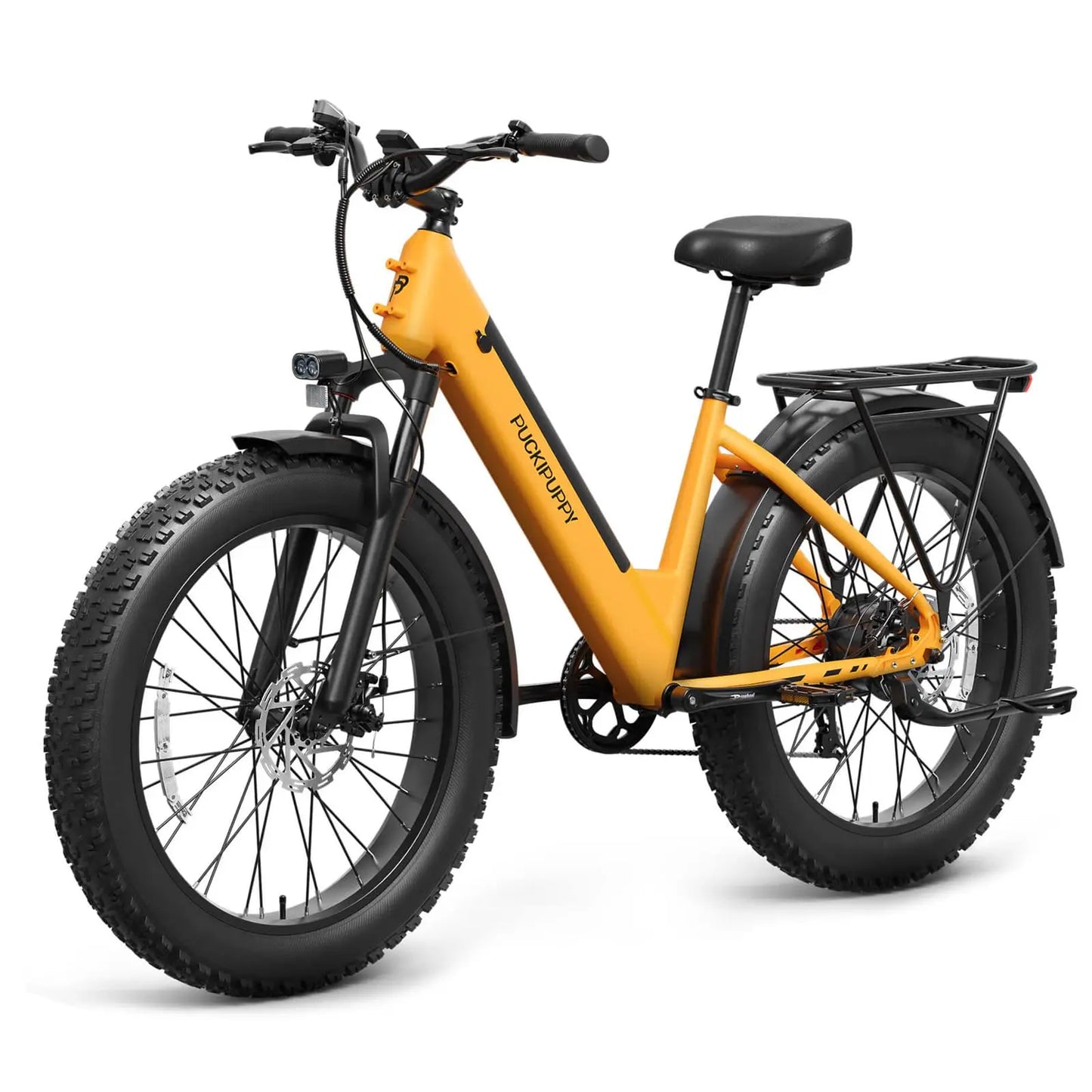 PUCKIPUPPY Samoyed Electric Bike for Adults 960W Peak 48V 15AH Electric Bicycle 26" Fat Tire Commuter E-Bike 2-Year Warranty