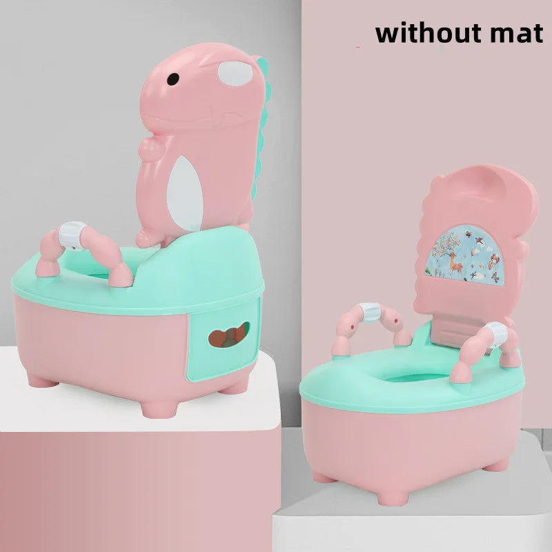 Children's Pot Cute Dinosaur Baby Toilet Seat Easy To Clean Baby Cartoon Portable Urinal Toilet Safe Training Stool 1-6 Years