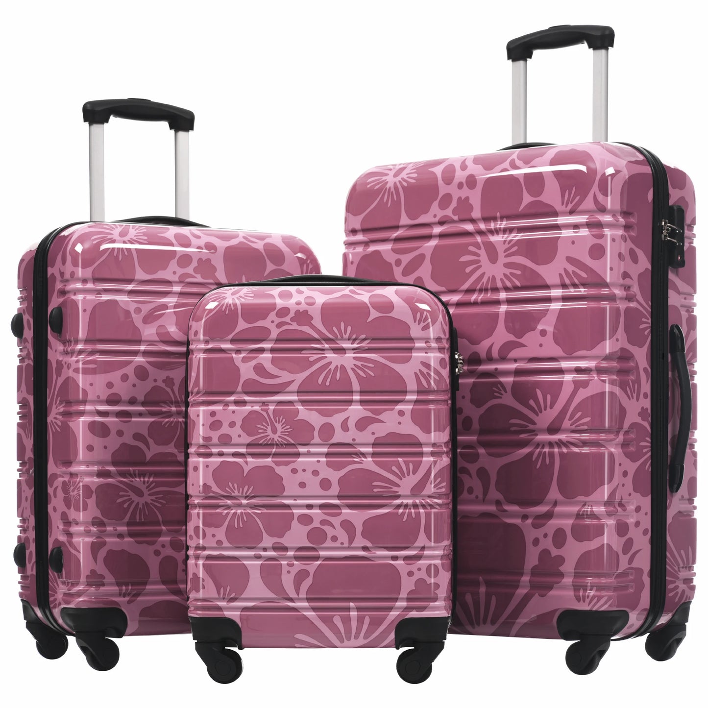 Hardshell Luggage Sets 3 pcs Spinner Suitcase with TSA Lock Lightweight-20"+24"+28" Luggages