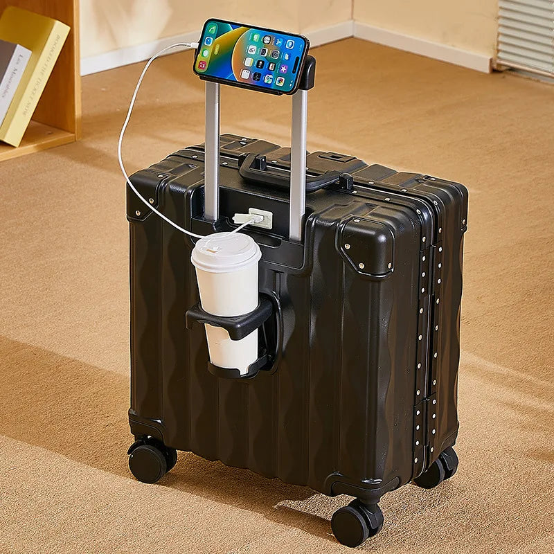 Luggage Sets Suitcase Women's Boarding Trolley Case Small and Lightweight 18-inch Quality Travel Password