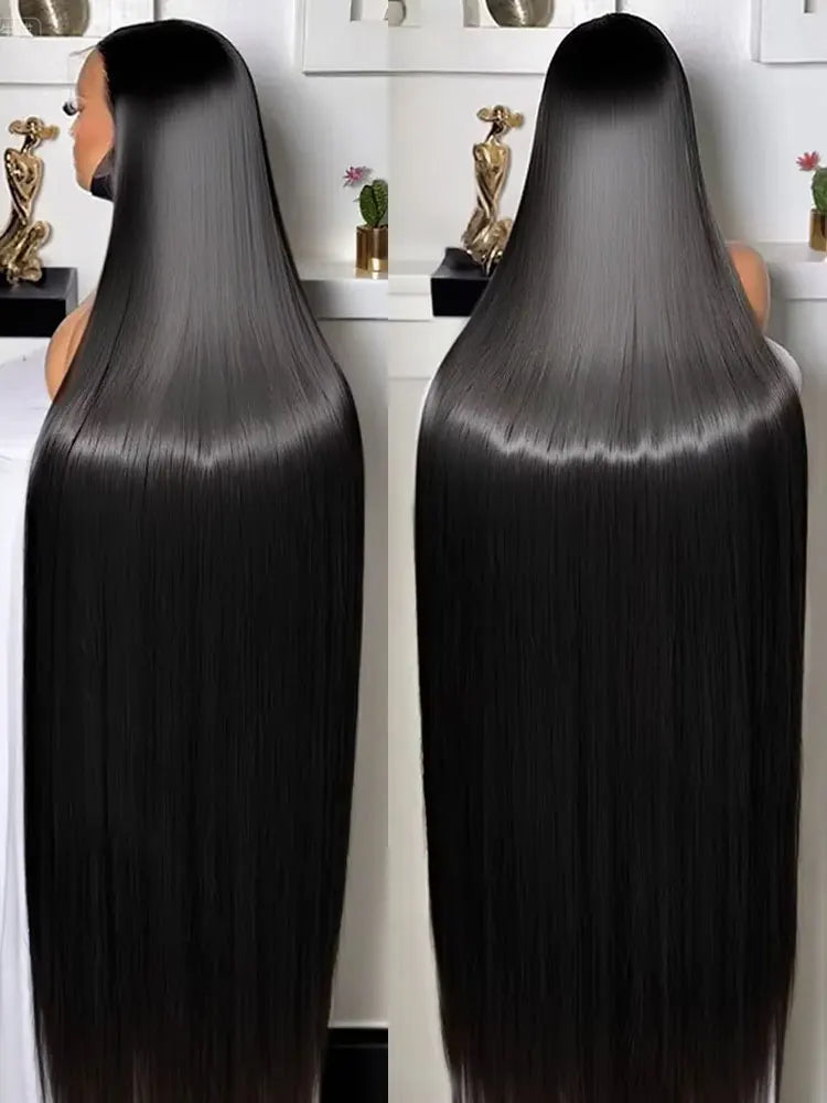 40 46 Inch 13x4 13x6 HD Bone Straight Lace Frontal Wig 360 Full Lace Front Human Hair Wigs 300% Density Glueless Wigs Human Hair