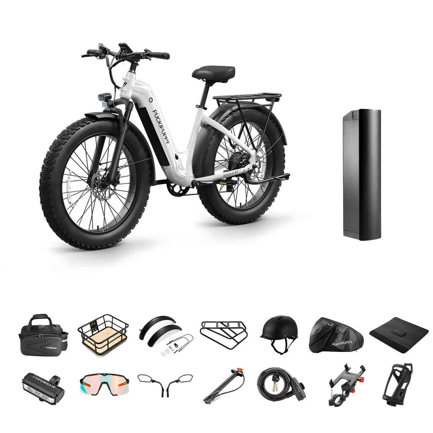 PUCKIPUPPY Beagle ST Electric Bike For Adults With Luxury Accessory Pack And Extra Batteries Electric Mountain Hunting EBike