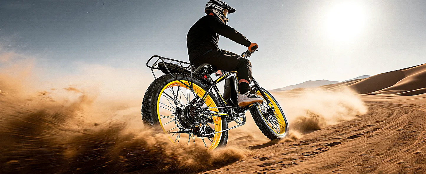 EOEOTWO E01 Electric Bike Adult 26" Fat Tire 1500W Peak Motor Electric Bicycle 34Mph Mountain E Bike 60Mile Range 48V15AH E Bike