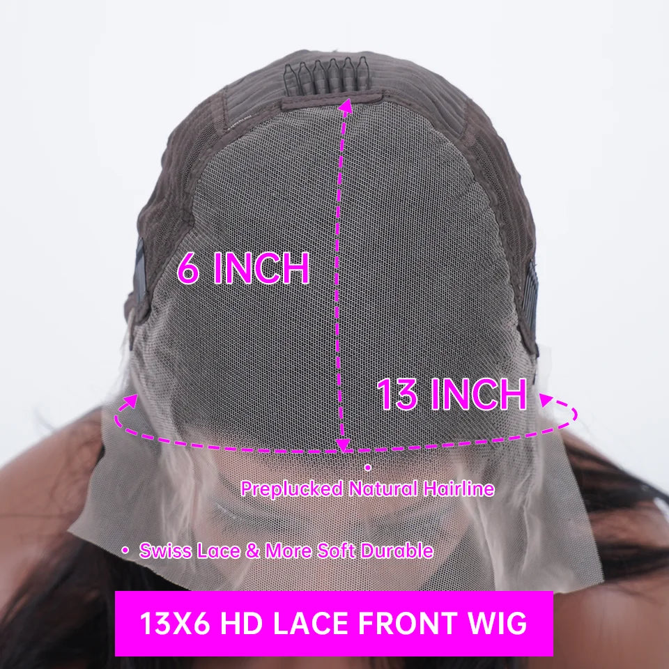 200 Density P4/27 Highlight Frontal Lace Preplucked Colored Straight Frontal Wig 40 Inch HD Transparent Lace Human Hair Wigs