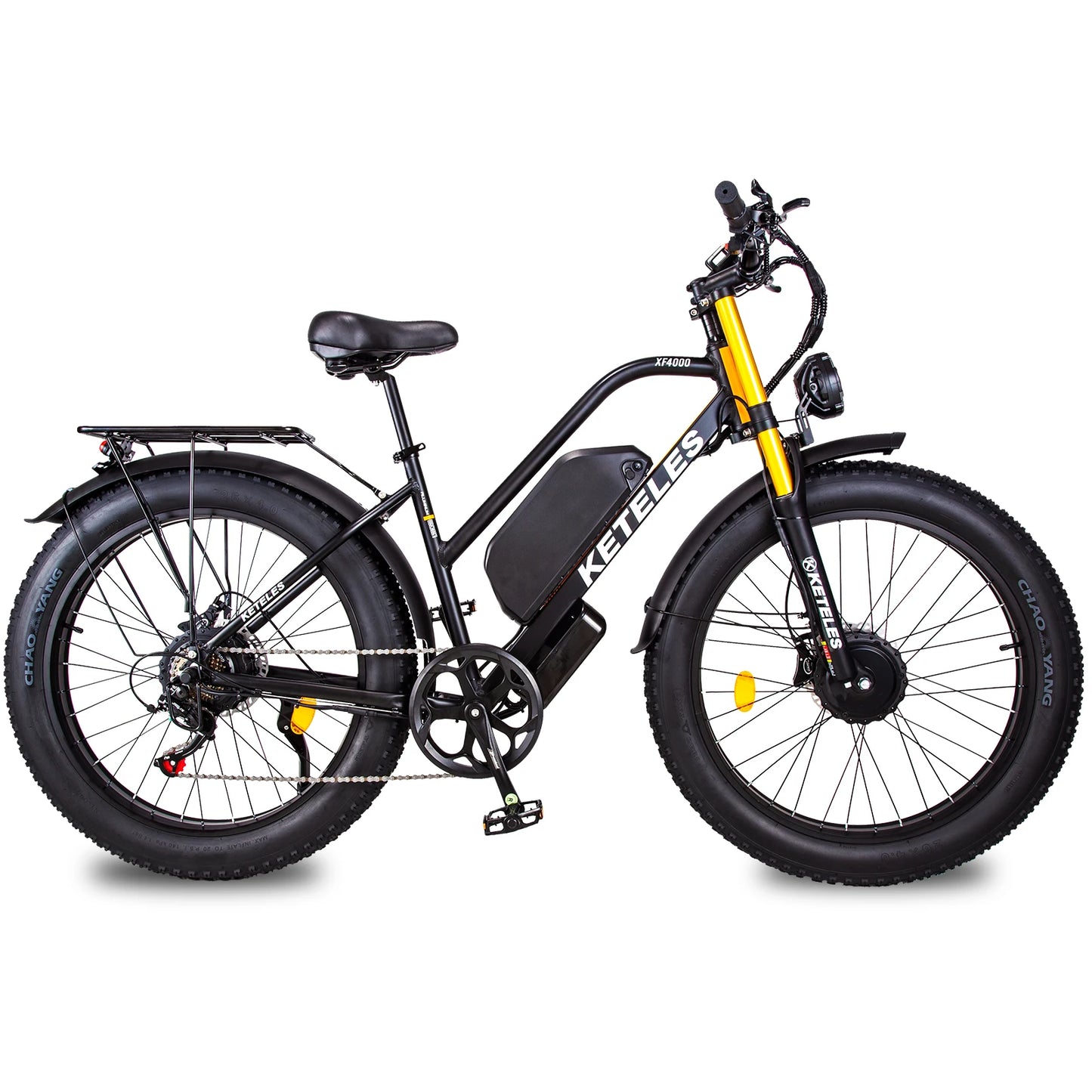 2000w Dual Motor 23ah E-bike KETELES Brushless 30MPH Aluminium Alloy 26 inch Hydraulic Disc Brake with Power Cut-off Feature