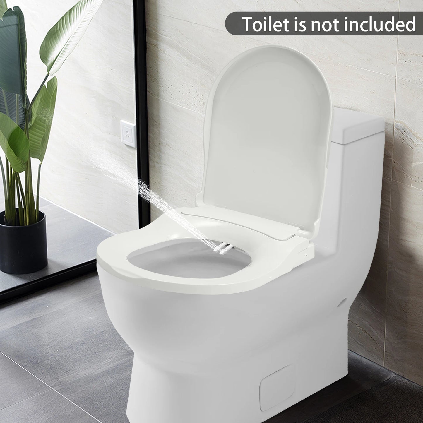 Dual Nozzle Eco-Friendly Non-Electric Toilet Seat,Water Pressure Front/Rear Wash,Hygienic,Save Toilet Paper,Sustainable Home Use