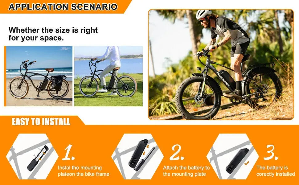 36V 48V Hailong Ebike Battery with Charger Full Capacity 10Ah 15Ah 20Ah Powerful 18650 21700 Lithium Battery Pack Free Shipping