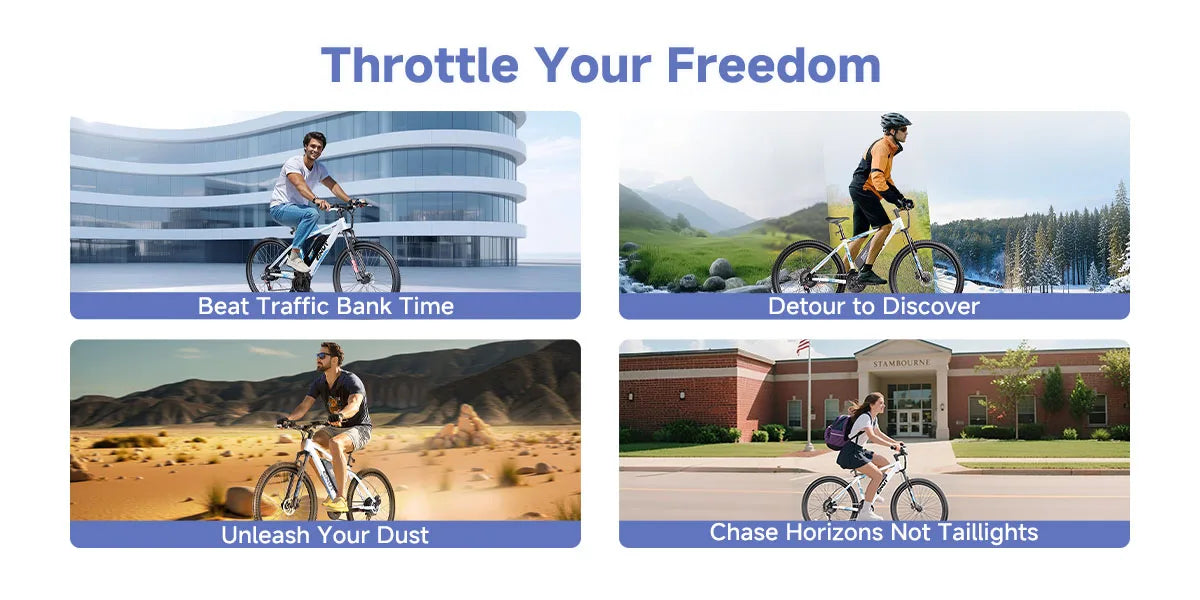 QNUT Victor3.0 Mountain electric Bicycle 1000W 36V 10.4AH 26" Tire All-Terrain E-Bike Urban off-road Commuter Adult E-bike