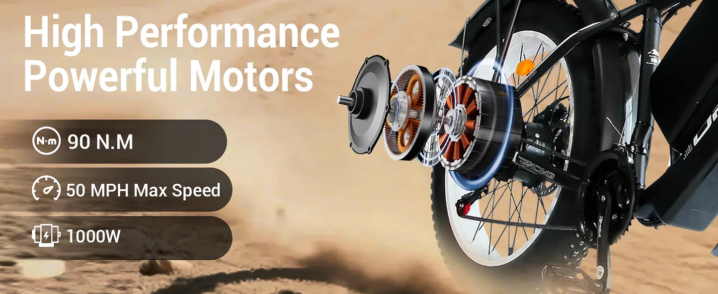 Electric Bike 2000W Dual Motor 60V25AH Removable Lithium Battery E Bike Dual Hydraulic Brakes 26-inch Fat Tires Electric Bicycle