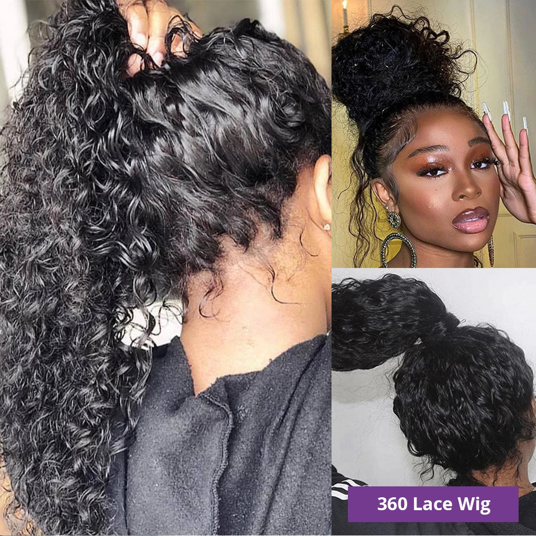 40 42 Inch 13x4 13x6 Water Wave HD Lace Front Wigs For Black Women Curly 360 Full Lace Wigs Human Hair Wet Deep Wave Frontal Wig