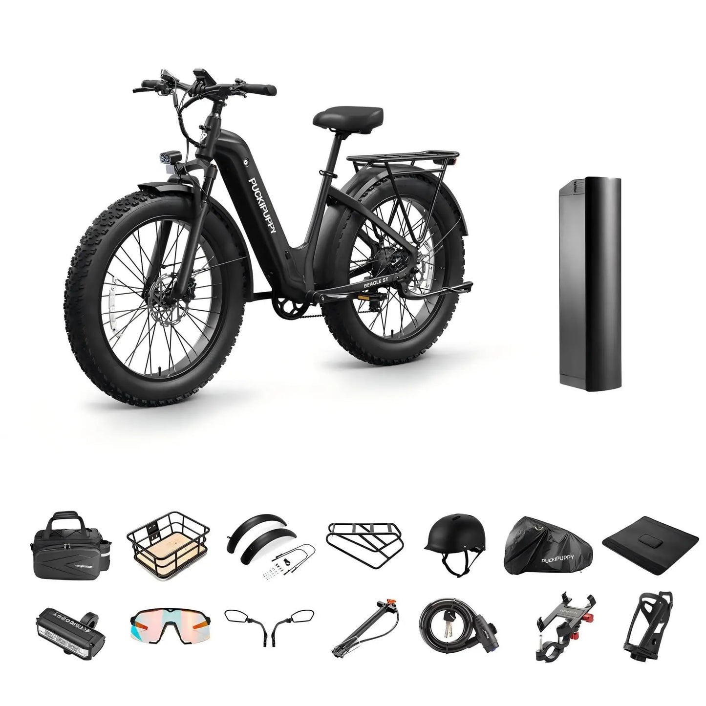 PUCKIPUPPY Beagle ST Electric Bike For Adults With Luxury Accessory Pack And Extra Batteries Electric Mountain Hunting EBike
