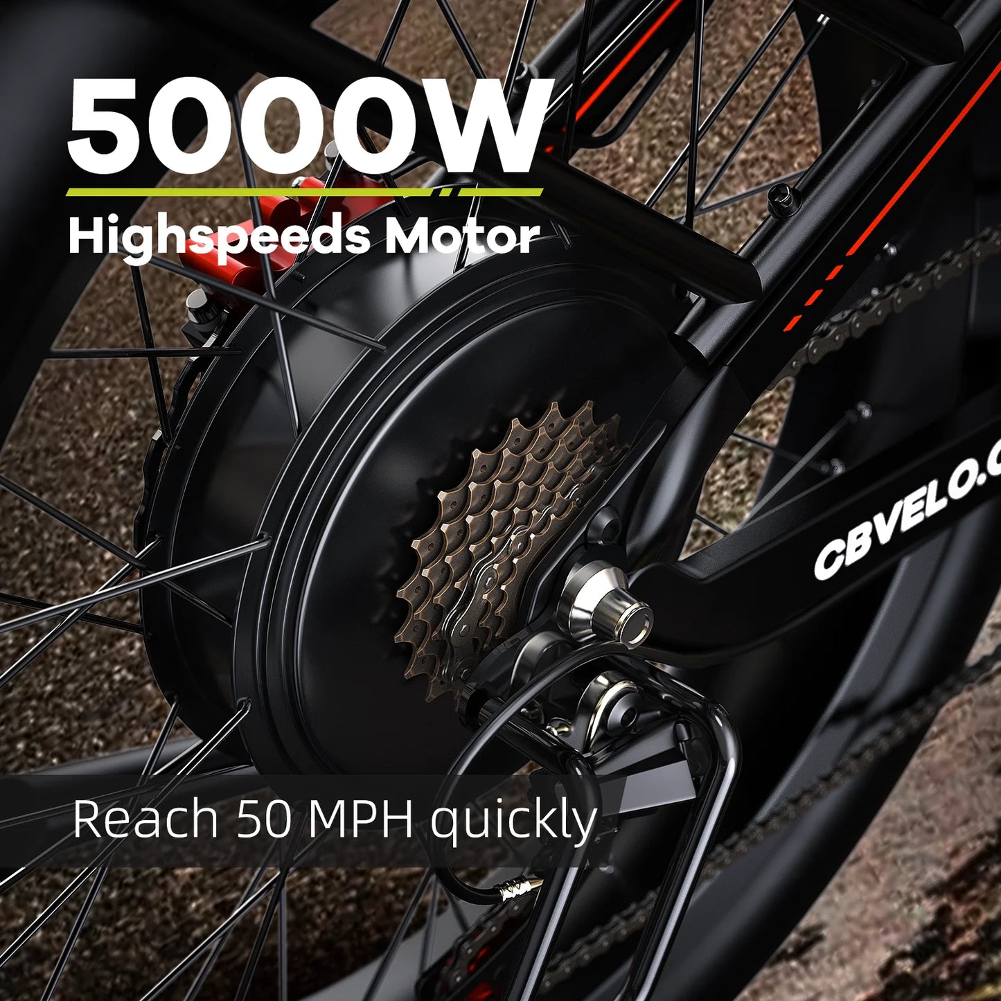 Strong 26" ebike for Adult,5000W Peak,up 150 Miles 52V 40Ah Battery Ebike,26" x 4.0 Fat Tire Adult Electric Bicycles for adults