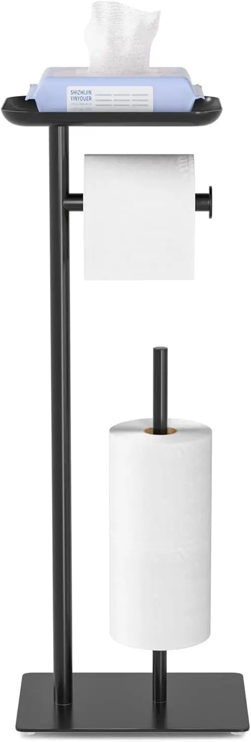 Toilet paper holder for storage rack, independent toilet paper dispenser for bathroom, capable of accommodating 4 paper rolls