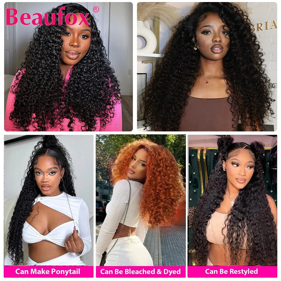 Beaufox Burmese Curly Bundles Human Hair Raw Virgin Curly Hair Bundles Water Wave Human Hair Bundle Spiral Curls Double Weft