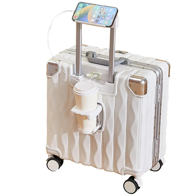 Luggage Sets Suitcase Women's Boarding Trolley Case Small and Lightweight 18-inch Quality Travel Password