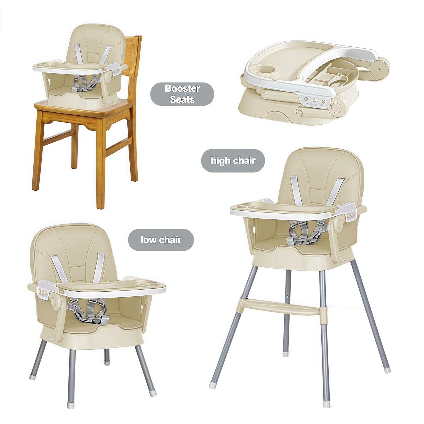 Baby High Chair High Chair Table Combo Baby Eating Chair for Babies Dining Chairs Adjustable Height Easy to Assemble High Chair