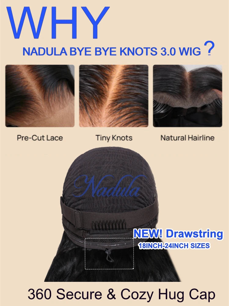Nadula Hair 7X5 13X4 Yaki Straight BOB Wig Pre cut Lace Pre Bleached Tiny Knots Glueless Bob Lace Front Human Hair Wig