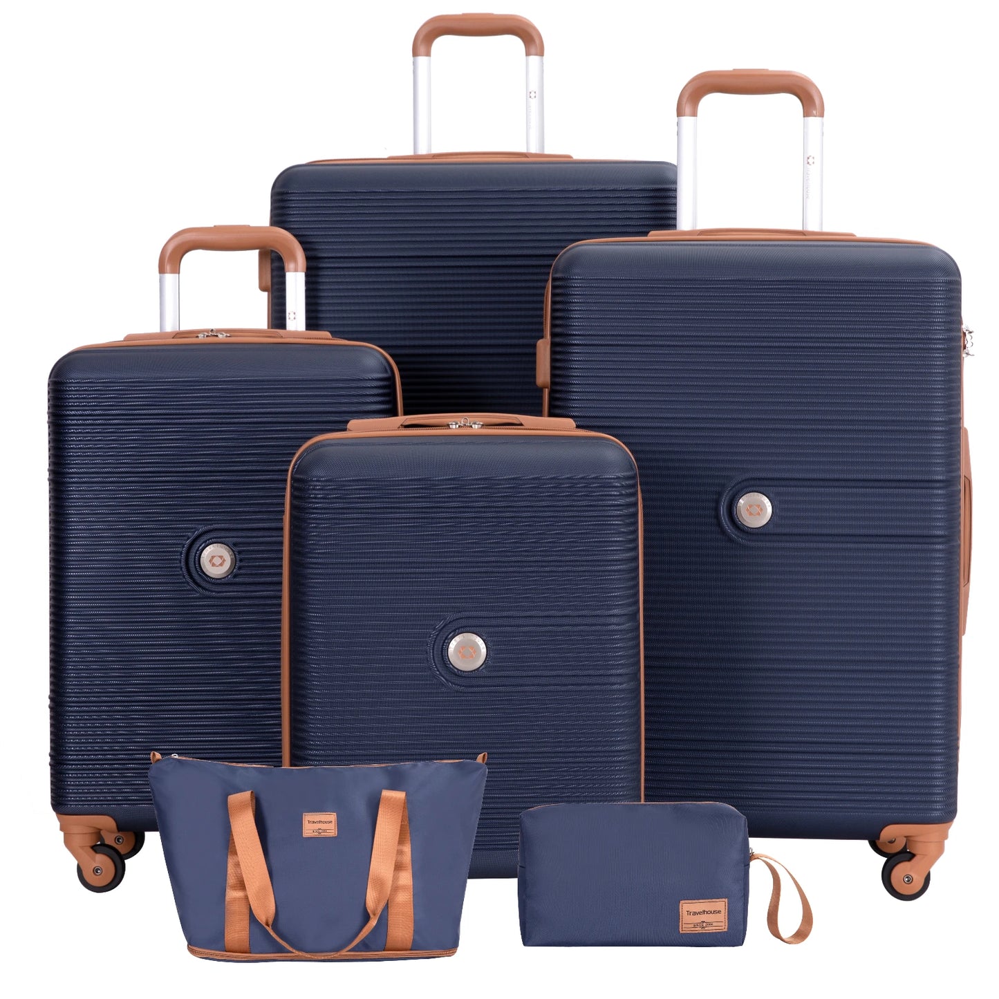 Luggage Sets 4 Piece,Suitcases with Double Spinner Wheels and TSA Lock,Hardcase 6 set Luggage with Travel Duffle Bag