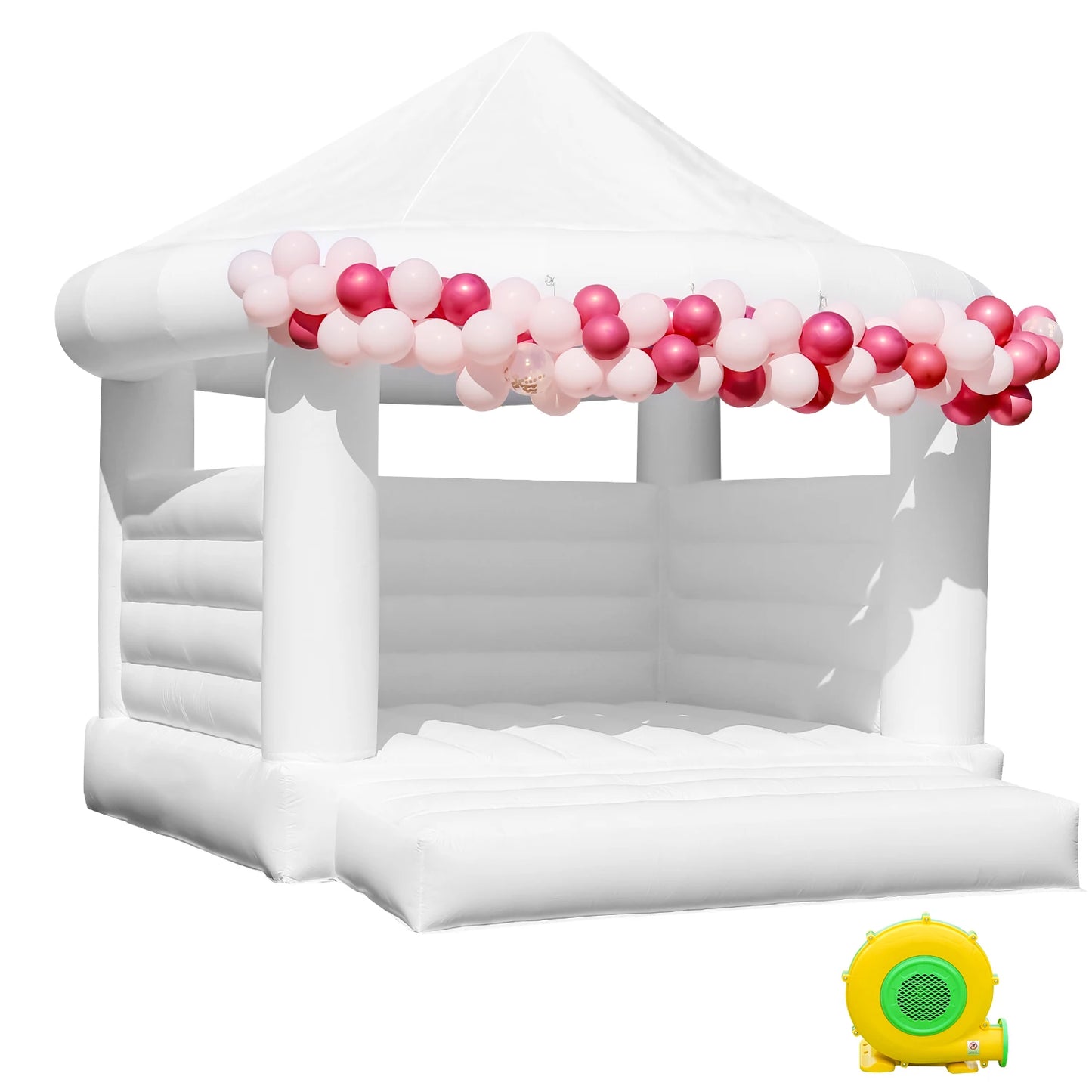 14ft Commercial white inflatable trampoline castle children's toys children's playground Holiday Birthday Party