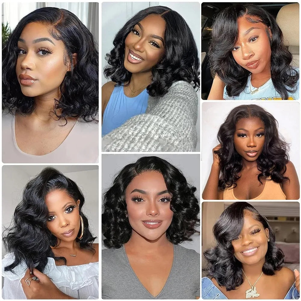 5X5 4X4 Glueless Body Wave Bob Wigs 13X4 13x6 HD Lace Frontal Wig 100% Human Hair Natural Wave Wig Short Bob Wigs of Women