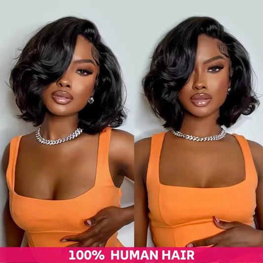 5X5 4X4 Glueless Body Wave Bob Wigs 13X4 13x6 HD Lace Frontal Wig 100% Human Hair Natural Wave Wig Short Bob Wigs of Women