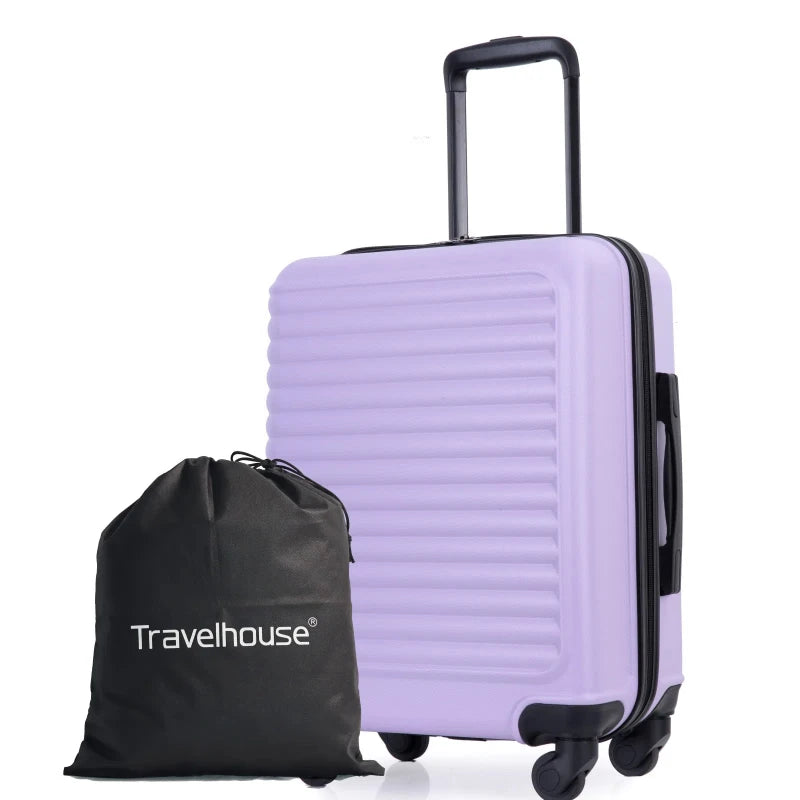 Travelhouse 20" Carry on Luggage Lightweight  Hardside Suitcase with Spinner Wheels
