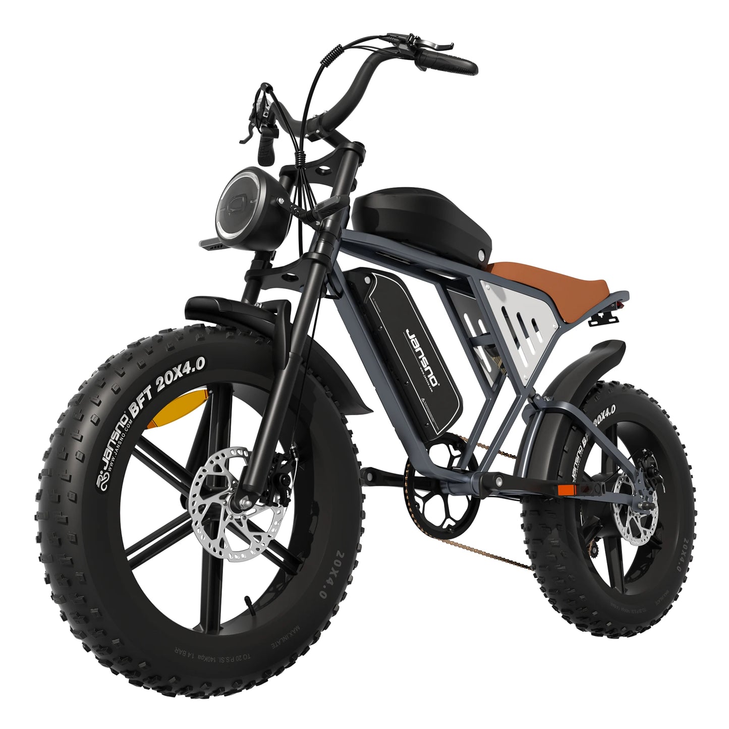 750W 48V 20" Fat Tire E-Bike, 120KM Range Dual Battery, 25° Climb, 330LBS Load, 20" Anti-Puncture Tires, Removable Battery, for