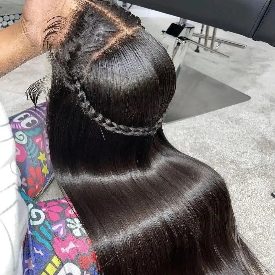 200 Density 13x4 Lace Front Human Hair Wigs Black Bone Straight Brazilian Virgin Hair 360 HD Lace wig Frontal 5x5 Glueless Wigs