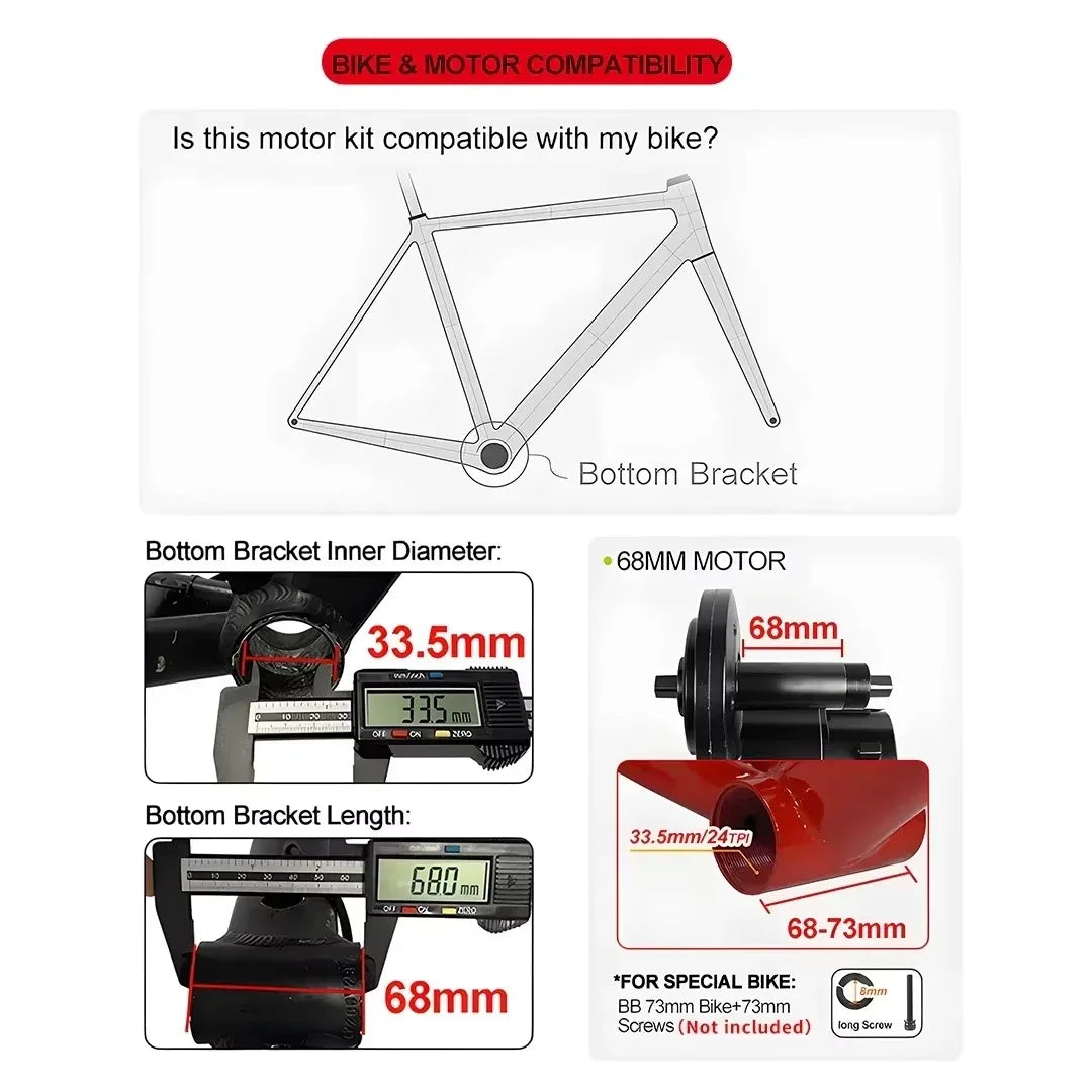 BAFANG BBS02 750W 48V Mid Drive Motor - High Power Electric Bike Conversion Kit with Removable 52V/48V 20Ah/13Ah Lithium Battery