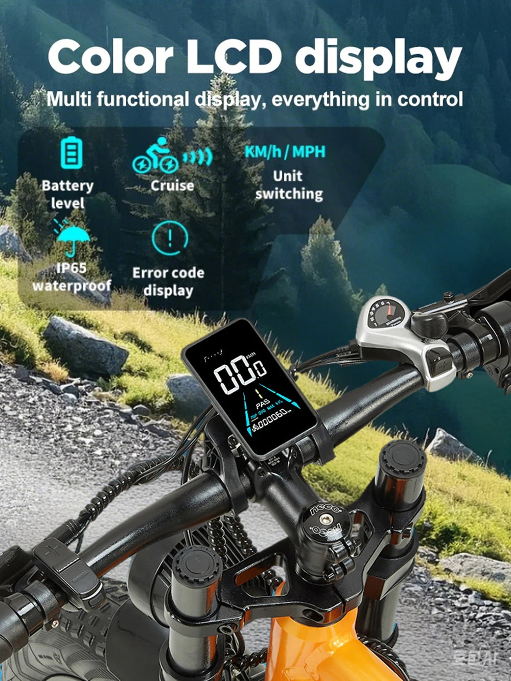 RANDRIDE YX80 2000W Dual Motor All-Terrain E-Bike 48V 20Ah Long Range Full Suspension Shimano 7-Speed Off-Road Electric Bike