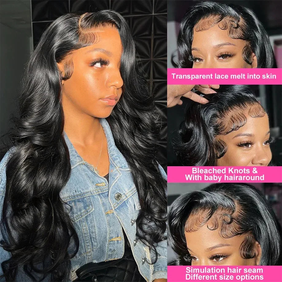 Silkwave Pre Cut Wear Go Body Wave Glueless Wig Human Hair 100% Pre plucked 4x4 5x5 Transparent Lace Closure Wig for Black Women