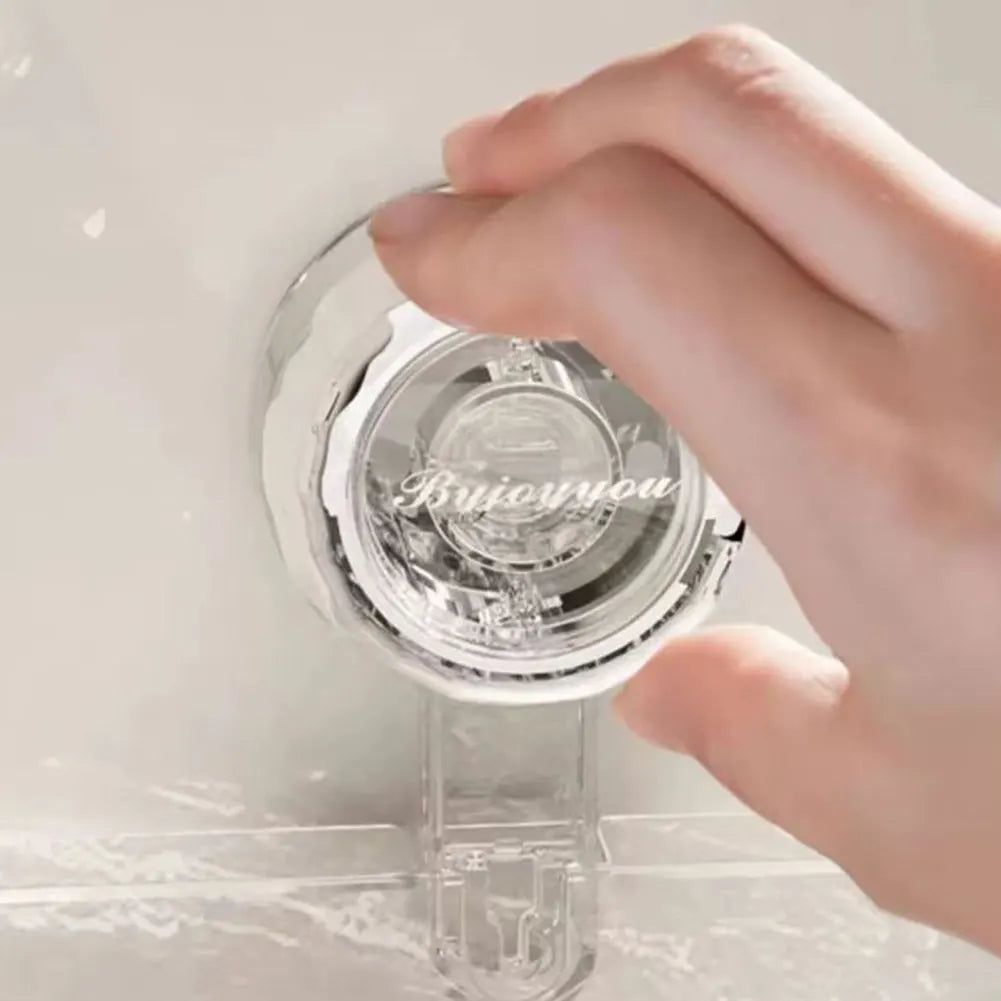 Suction Cup Bathroom Storage Shelf No Drill Storage Basket Multifunctional Clear Wall Caddy Shampoo Holder Bathroom Accessories