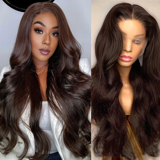 Body Wave Wig 13x6 Hd Lace Frontal Wig Chocolate Brown Lace Front Wig 30 32 inch 250 Density Human Hair wigs for women Choice