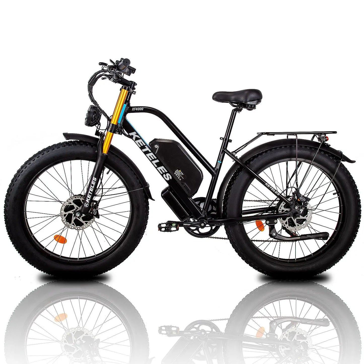 2000w Dual Motor 23ah E-bike KETELES Brushless 30MPH Aluminium Alloy 26 inch Hydraulic Disc Brake with Power Cut-off Feature