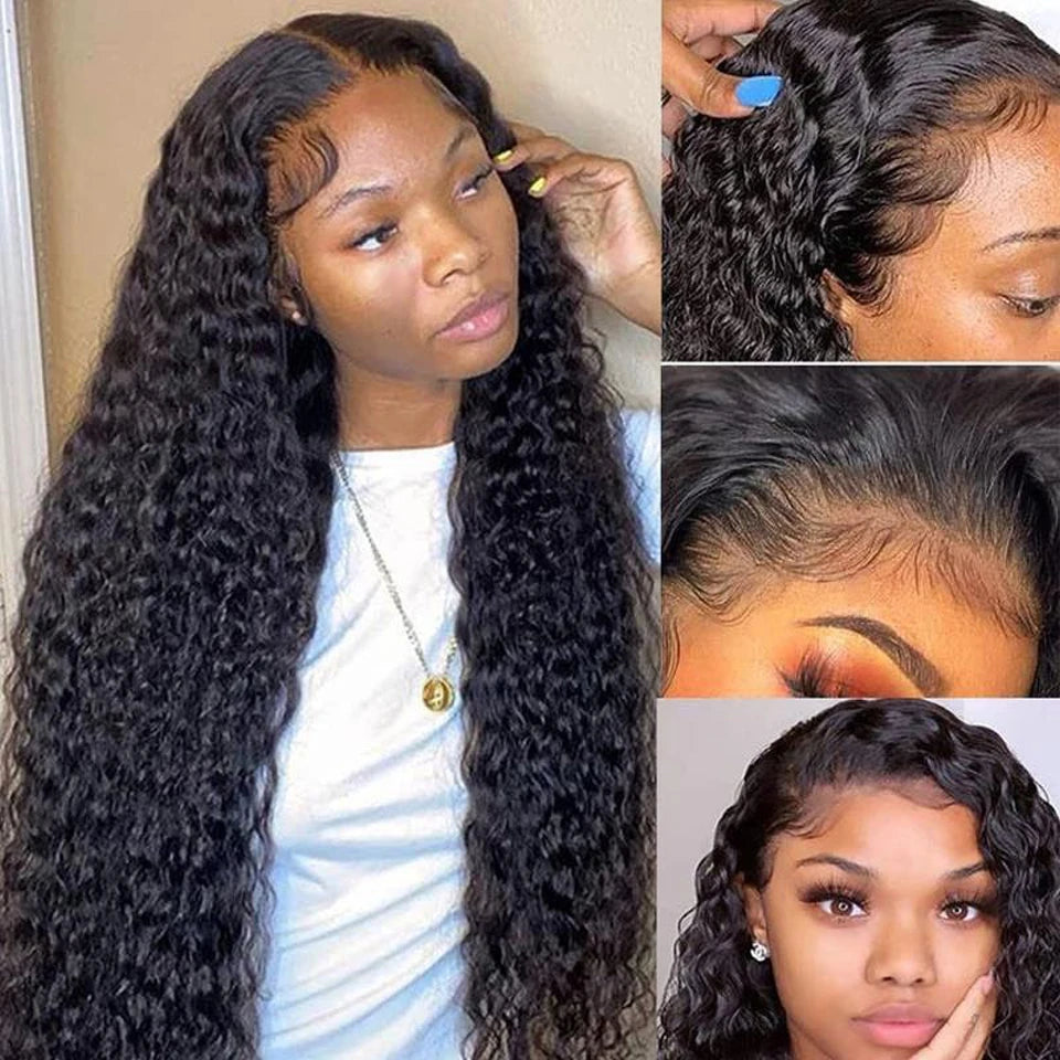 40 42 Inch 13x4 13x6 Water Wave HD Lace Front Wigs For Black Women Curly 360 Full Lace Wigs Human Hair Wet Deep Wave Frontal Wig