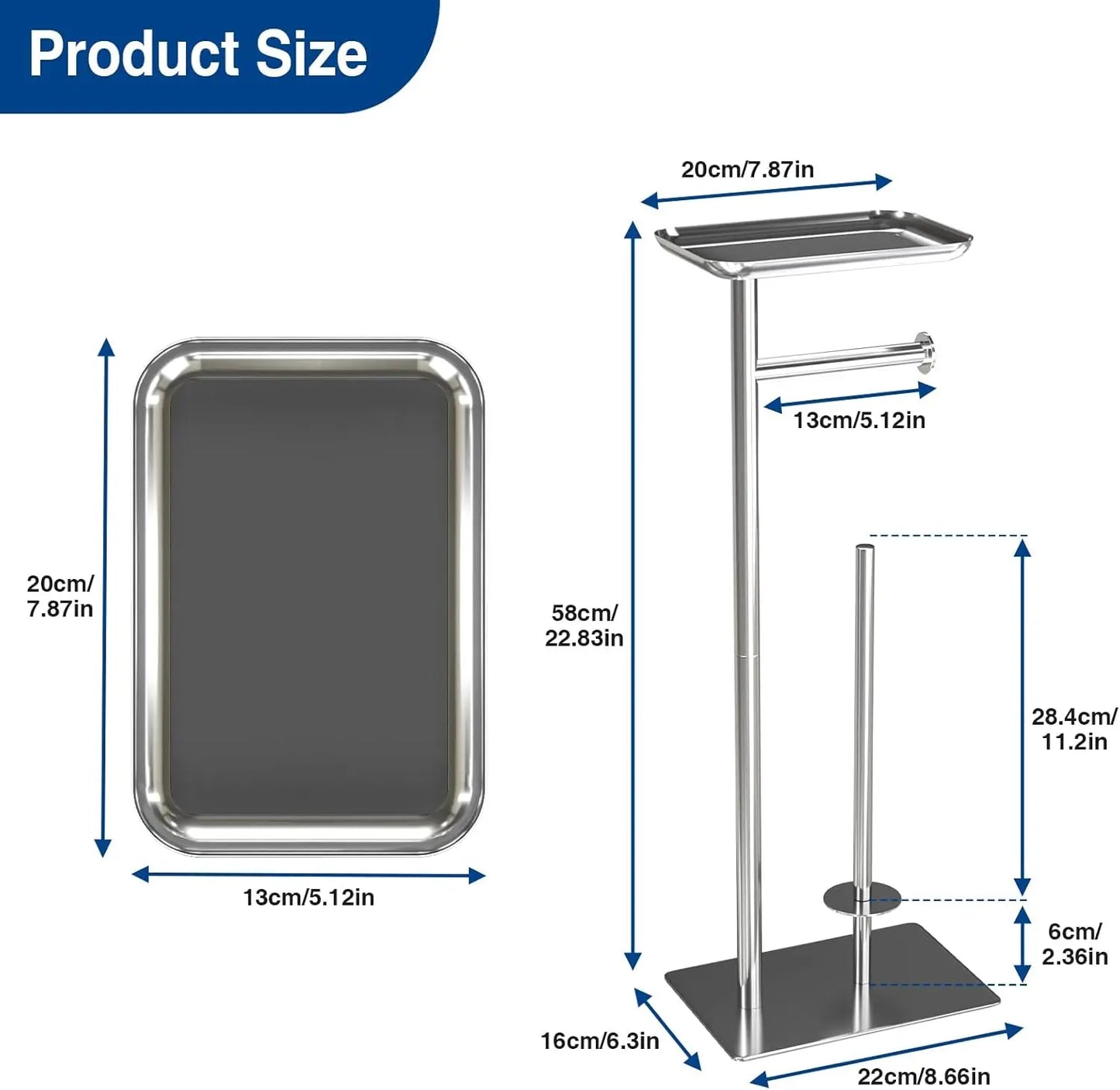 Toilet paper holder for storage rack, independent toilet paper dispenser for bathroom, capable of accommodating 4 paper rolls