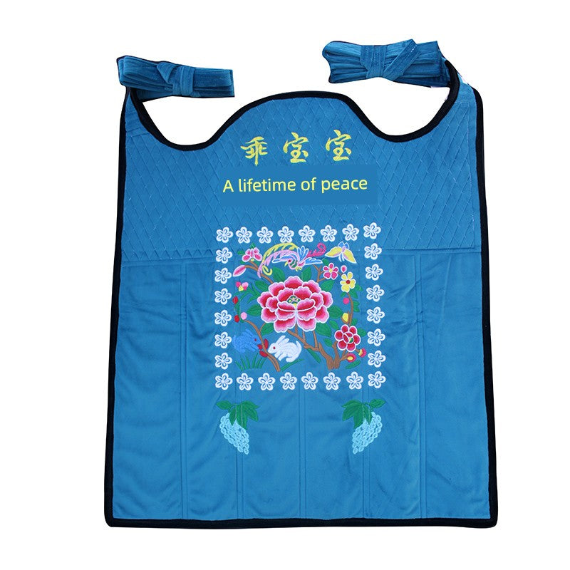 Traditional Baby Carrier Old-Fashioned Embroidered Baby Sling Front and Rear Back Yunnan Back Quilt Winter Thick Guizhou Carry Child Hard Back Fan