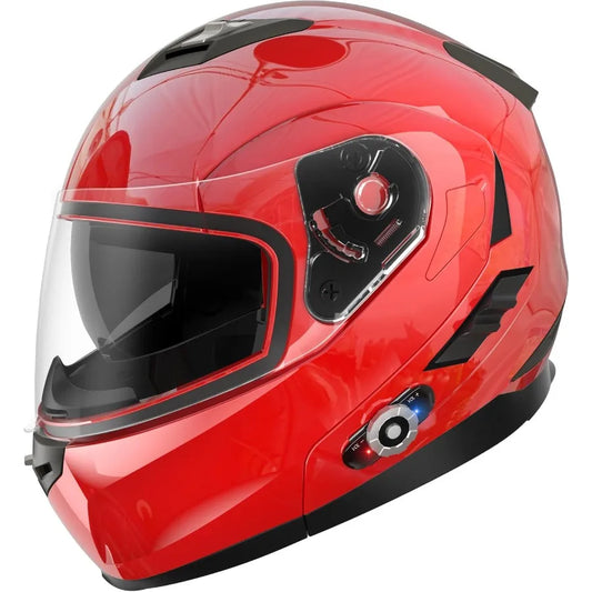 Motorcycle Helmet Bluetooth 5.0 Integrated New EPS FreedConn BM2S Modular Flip Up Dual Visor Motorbike Helmet DOT FMVSS218 Appr