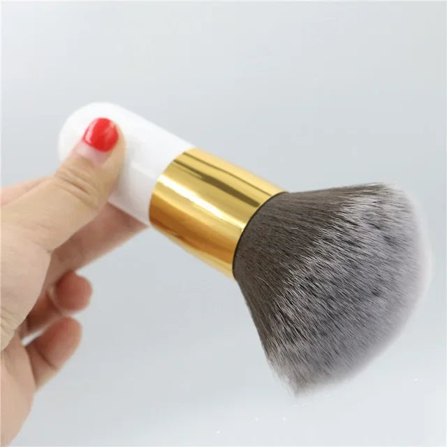 1pc Large Round Handle Multifunctional Makeup Brushes Girl Black Professional Powder Foundation Blush Brush Cosmetic Accessories